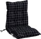 vidaXL Poduszki na krzesła z niskim oparciem, 4 szt., w czarną kratę 5