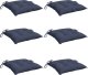 vidaXL Poduszki na krzesła, 6 szt., granatowe, 50x50x7 cm, tkanina 3