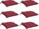 vidaXL Poduszki na palety, 6 szt., winna czerwień, 50x50x7 cm 3