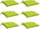 vidaXL Poduszki na palety, 6 szt., jasnozielone, 50x50x7 cm, tkanina 3