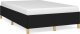 vidaXL Rama łóżka, czarna, 120x190 cm, obita tkaniną 1