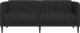 vidaXL Sofa 2-osobowa, czarna, tapicerowana tkaniną 4