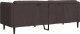 vidaXL Sofa 3-osobowa, ciemnobrązowa, tapicerowana tkaniną 6