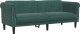 vidaXL Sofa 3-osobowa, ciemnozielona, tapicerowana aksamitem 2