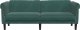 vidaXL Sofa 3-osobowa, ciemnozielona, tapicerowana aksamitem 4