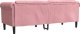 vidaXL Sofa 3-osobowa, różowa, tapicerowana aksamitem 6