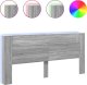 vidaXL Zagłówek z półką i LED, szary dąb sonoma, 220x16,5x103,5 cm 2