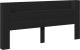 vidaXL Zagłówek z półką i oświetleniem LED, czarny, 220x16,5x103,5cm 3