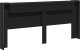 vidaXL Zagłówek z półką i oświetleniem LED, czarny, 220x16,5x103,5cm 8