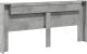 vidaXL Zagłówek z półką i LED, szarość betonu, 220x16,5x103,5 cm 8
