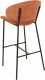 Beliani Zestaw 2 krzeseł barowych pomarańczowy KIANA 5