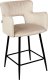 Beliani Zestaw 2 krzeseł barowych welurowe beżowoszare SANILAC 4
