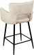 Beliani Zestaw 2 krzeseł barowych welurowe beżowoszare SANILAC 5
