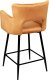 Beliani Zestaw 2 krzeseł barowych welurowe pomarańczowe SANILAC 4