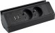 Orno Gniazdo meblowe Orno FS-13/B z uchwytem na telefon ładowarką USB i przewodem 3x2P+Z 2xUSB czarne 2