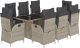 vidaXL 9-cz. zestaw mebli ogrodowych z poduszkami, jasnoszary 2
