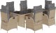vidaXL 7-cz. zestaw mebli ogrodowych z poduszkami, mieszany beż 2