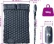 vidaXL vidaXL Materac samopompujący z poduszkami, 2-osobowy, szary 5