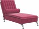 vidaXL vidaXL Szezlong masujący z wałkiem, winna czerwień, aksamitny 2