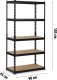 Humberg Regał metalowy magazynowy 183 x 90 x 45 cm Humberg HR-700 czarny 9