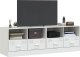 vidaXL vidaXL Szafki pod telewizor, 2 szt., białe, 67x39x44 cm, stalowe 3