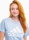 Adidas Koszulka damska Loungewear Essentials Logo Tee jasnoniebieska IR5408 M 2
