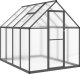 vidaXL vidaXL Szklarnia z ramą, antracytowa, 224x169x195 cm, aluminiowa 2