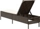 vidaXL vidaXL Leżak z poduszką, brązowy, polirattan 6