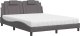 vidaXL vidaXL Łóżko z materacem, szare, 160x200 cm, sztuczna skóra 2