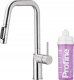Bateria kuchenna KFA DUERO PURE STYLE PULL-OUT BATERIA KUCHENNA Z FUNKCJĄ FILTRACJI WODY I WYCIĄGANĄ WYLEWKĄ + ZESTAW FILTRUJĄCY PROFINE LILAC S, INOX 1