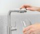 Bateria kuchenna KFA DUERO PURE BASIC PULL-OUT BATERIA KUCHENNA Z FUNKCJĄ FILTRACJI WODY I WYCIĄGANĄ WYLEWKĄ + FILTR HYDRO, INOX 2