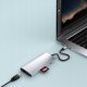HUB USB Satechi Adapter Satechi USB-C Multiport 8K USB-C / USB-C, HDMI, 3xUSB-A 3.2 Gen 2 10Gbps, USB-A 3.2 Gen 1 5Gbps, SD/TF silver 7