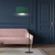 Lampa podłogowa Emibig Zielona lampa stojąca z abażurem do salonu sypialni E27 4