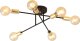 Lampa wisząca Emibig Nowoczesny żyrandol loftowy 6 żarówek srebrny złoty 2 kolory 1