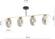Lampa wisząca Emibig Długa lampa sufitowa wisząca led czarna biała złota - różne kolory 7