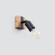 Kinkiet Sollux Lighting Regulowany kinkiet drewniany loft czarny 4