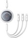 Kabel USB Baseus USB-A - USB-C + microUSB + Lightning 1.1 m Biały (P10368700211-01) 1