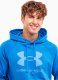 Under Armour Bluza z kapturem kangurka męska Under Armour Rival Fleece Logo HD niebieska 1379758 406 M 2