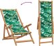 vidaXL vidaXL Składane krzesła plażowe 2 szt., wzór w liście tkanina i drewno 7