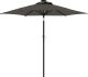 vidaXL vidaXL Parasol ogrodowy LED, stalowy słupek, antracyt, 225x225x212 cm 2