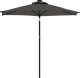 vidaXL vidaXL Parasol ogrodowy LED, stalowy słupek, antracyt, 225x225x212 cm 4