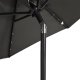 vidaXL vidaXL Parasol ogrodowy LED, stalowy słupek, antracyt, 225x225x212 cm 9