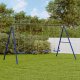vidaXL Rama do huśtawki ogrodowej, z 8 haczykami, niebieska, stal 1
