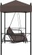vidaXL vidaXL Huśtawka ogrodowa z baldachimem, kawowy brąz, stal 6