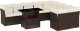 vidaXL 10-cz. zestaw mebli ogrodowych z poduszkami, brązowy polirattan 2
