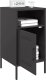 vidaXL vidaXL Szafki nocne, 2 szt., czarne, 36x39x68 cm, stal walcowana 4