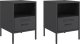vidaXL vidaXL Szafki nocne, 2 szt., czarne, 36x39x50,5 cm, stal walcowana 2