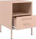 vidaXL vidaXL Szafki nocne, 2 szt., różowe, 36x39x50,5 cm, stal 8