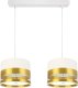 Lampa sufitowa Belis Lampa sufitowa MILO żyrandol biało-złoty 2 punktowy 1