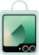 Samsung Samsung EF-PF741TMEGWW Z Flip6 F741 case mint Silicone Case with Ring 2